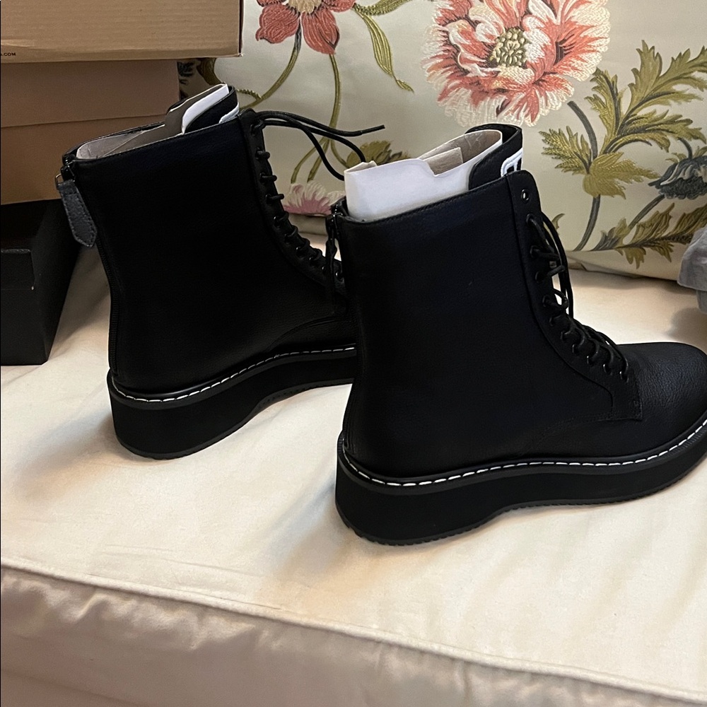 Kendall & Kylie Black Lace-Up Ankle Boots - Picture 3 of 5